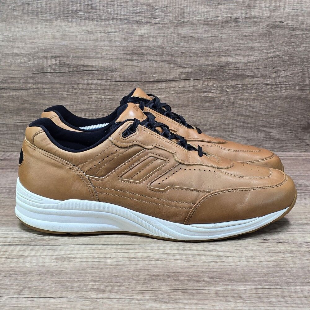 SAS Journey Lux Men's Size 15 Wide Brown Leather Comfort Walking Shoes (2728382)